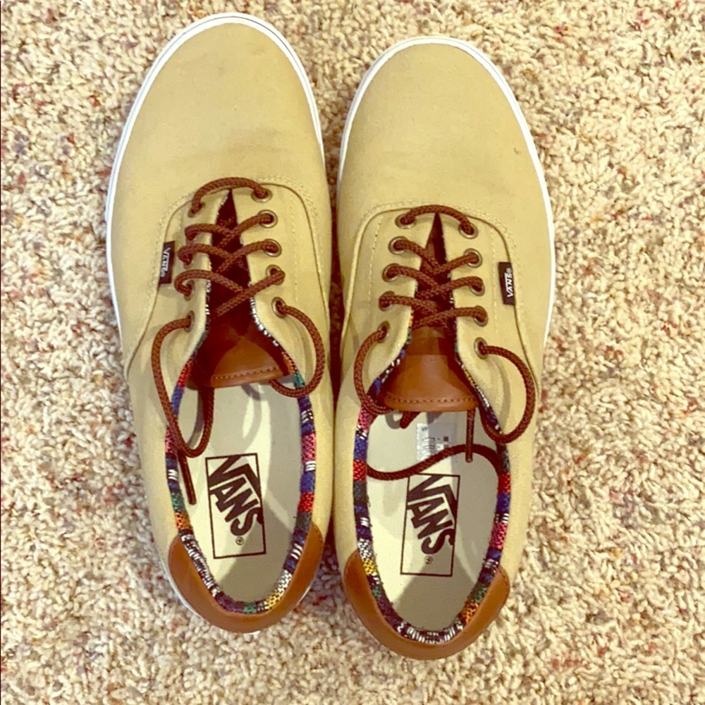 Aztec printed tan vans